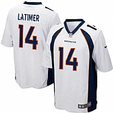 Nike Men & Women & Youth Broncos #14 Cody Latimer White Team Color Game Jersey,baseball caps,new era cap wholesale,wholesale hats